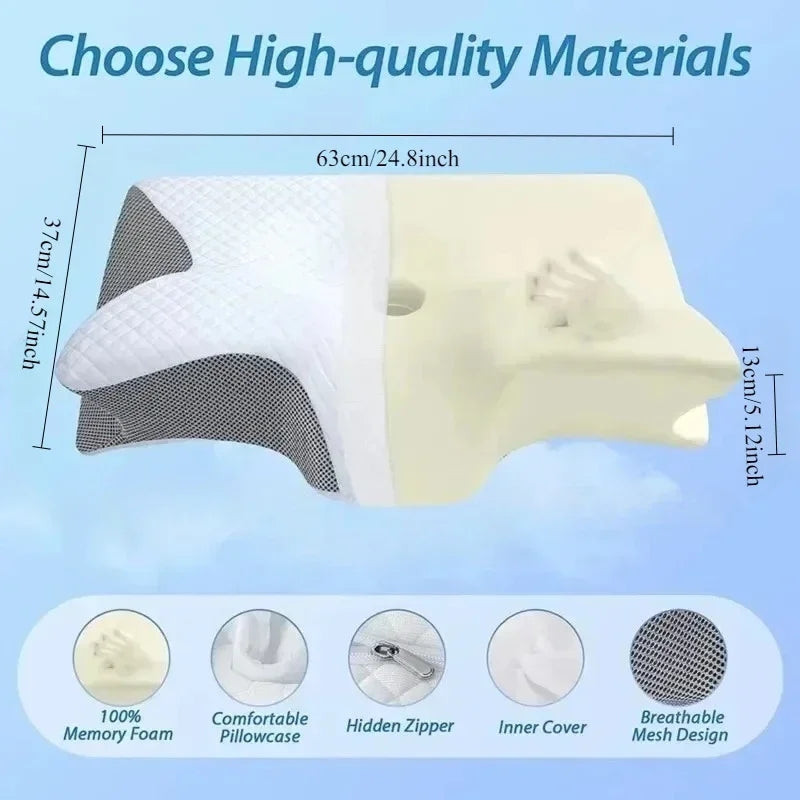 VoenLux Pillow Sleep Memory For Neck Pain Relief Stomach Support Comfortable Pillow